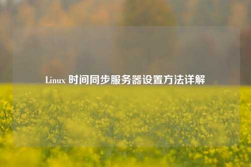 Linux 時(shí)間同步服務(wù)器設(shè)置方法詳解