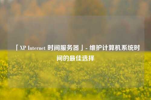 「XP Internet 時間服務(wù)器」- 維護(hù)計(jì)算機(jī)系統(tǒng)時間的最佳選擇