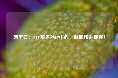 阿里云：NTP服務(wù)器IP中心，時(shí)間精準(zhǔn)傳遞！