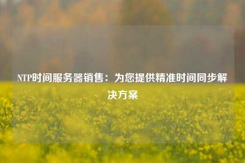 NTP時間服務(wù)器銷售：為您提供精準(zhǔn)時間同步解決方案