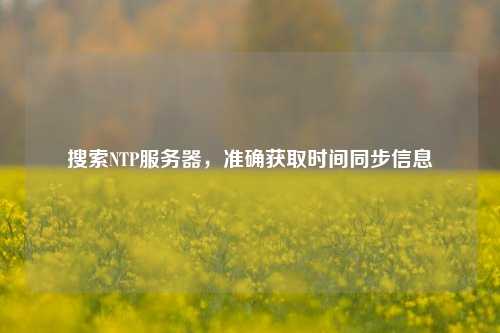 搜索NTP服務(wù)器，準(zhǔn)確獲取時(shí)間同步信息