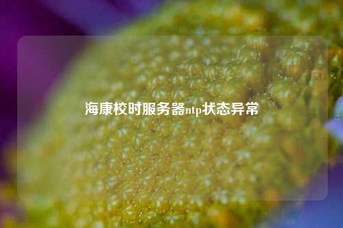 ?？敌r(shí)服務(wù)器ntp狀態(tài)異常